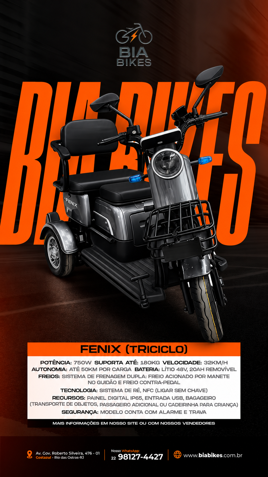 Bia Bikes Fenix Triciclo