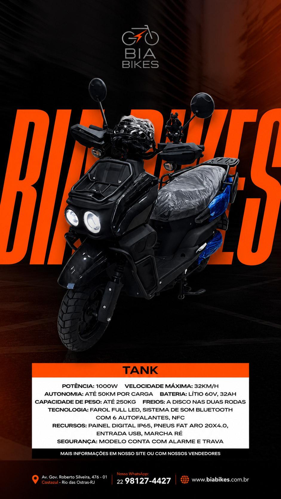 Bia Bikes Tank (Encomenda)